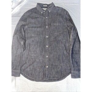 Hawker Rye Premium Quality Stretch Shirt L Tall Slim Fit Gray Chambray Style